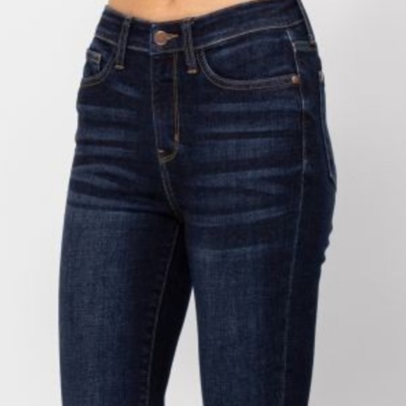 Judy Blue Skinny High-Rise Waist Denim Handsand Stretchy Jeans Slim Ankle Pants - Picture 5 of 15